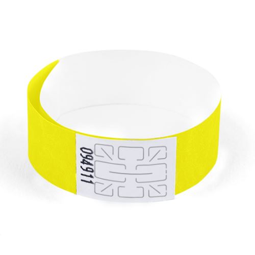 TYVEK Identifikační náramek 1,9 cm - žlutý