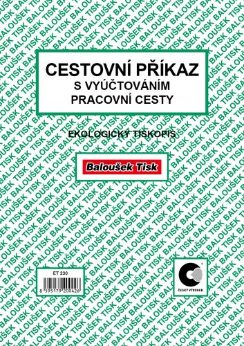 Cestovní příkaz s vyúčt. A5/oboustr./