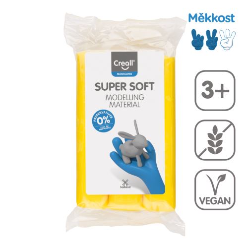 CREALL modelovací hmota Super soft, 500 g, žlutá