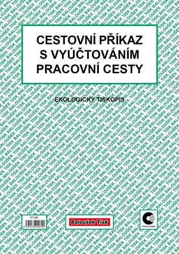 Cestovní příkaz s vyúčt. A4 /oboustr./