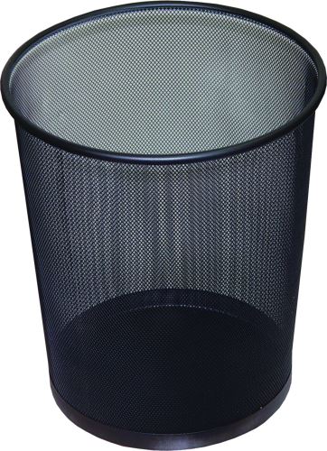 Drátěný odpadkový koš, kov, 18L, černá