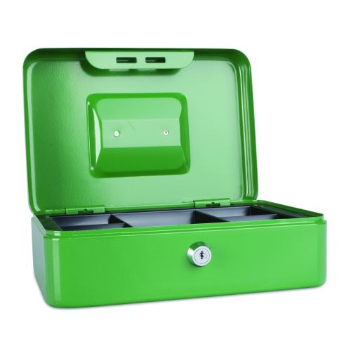 DONAU Přenosná příruční pokladna 25x18x9 cm - zelená (1)