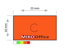 Etikety cenové MOTEX 23 x 16 mm - oranžové signální