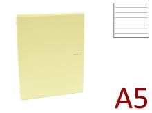 KARTON P+P Kroužkový záznamník A5, PVC PASTELINY, 4 kroužky, náplň 100 listů - žlutý