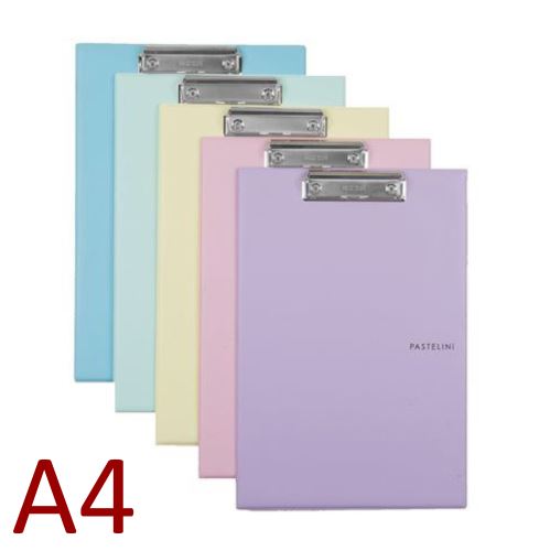 KARTON P+P Psací podložka s klipem A4 plast, PASTELINI (5)