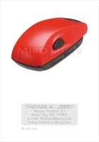 COLOP Stamp Mouse 30 - barva červená - otisk 18 x 47 mm - polštářek černý