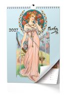 Nástěnný poznámkový kalendář A3 - Alfons Mucha 2027