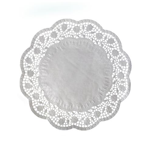 WIMEX Dekorativní kulatá krajka z papíru, průměr 18 cm. (PAP) - (100 ks) (1)