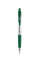 SPOKO Kuličkové pero průhledné 0,5 mm, zelená náplň - zelené