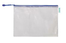 TARIFOLD Obálka se zipem síťovaná A4, PVC - modrá