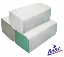 LINTEO - Průmyslový ručník Z-Z 4000 ks (100% recyklovaný papír) - 1 vrstvý - zelený (1)