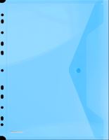 DONAU Obálka s drukem PP, A4, euroděrování - průhledná modrá