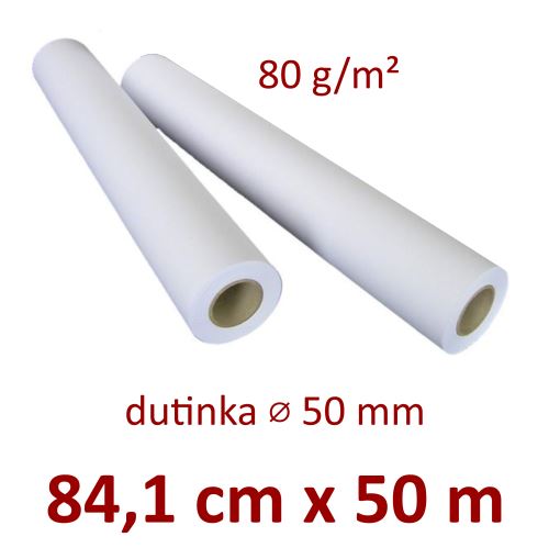 EUROPAPIER Plotrová role SMART LINE 841 mm x 50 m x 50 mm - 80g - bílá