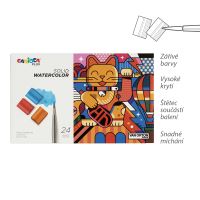 Carioca PLUS akvarelové barvy Solid, pouzdro, 24 ks (3)
