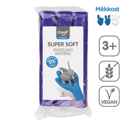 CREALL modelovací hmota Super soft, 500 g, fialová
