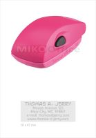 COLOP Stamp Mouse 30 - barva růžová - otisk 18 x 47 mm - polštářek černý