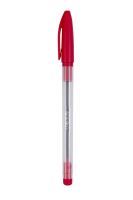 SPOKO Kuličkové pero jednorázové 0,5 mm, červená náplň - červené