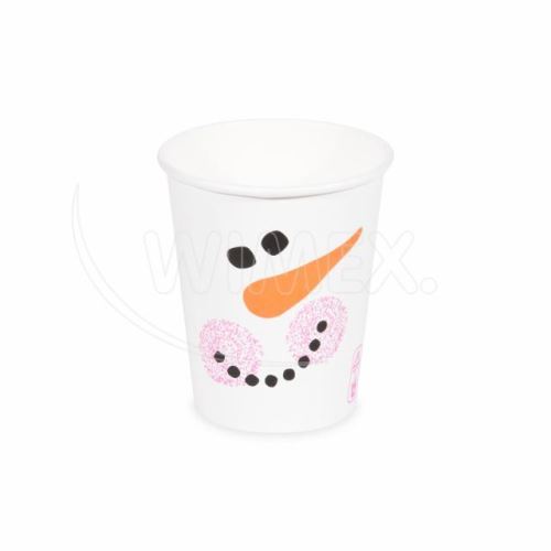 Papírový kelímek Sněhulák O80mm 280ml `M: 0,2L/8oz` [50 ks]