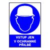 Vstup jen v ochranné přilbě! - A4 - samolepící
