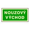 Nouzový východ - text - 20 x 10 cm - samolepící fotoluminiscenční
