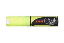 UNI PWE-8K Chalk Marker Křídový popisovač 8 mm - fluo-žlutý