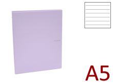 KARTON P+P Kroužkový záznamník A5, PVC PASTELINY, 4 kroužky, náplň 100 listů - fialový
