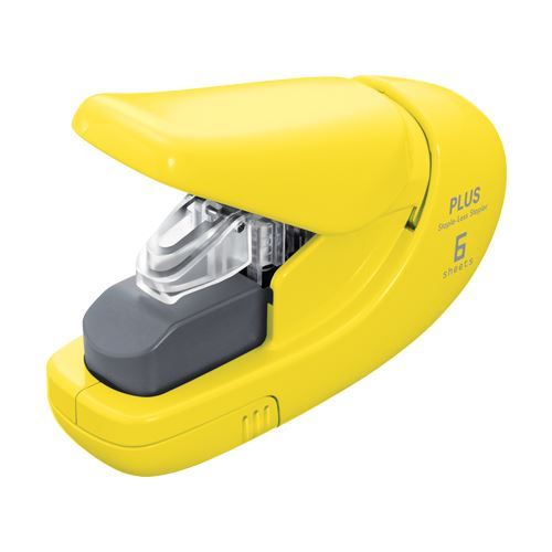 Sešívačka PLUS SL-106AB Clinch mini - nepotřebuje sponky - (na 6 listů) - žlutá