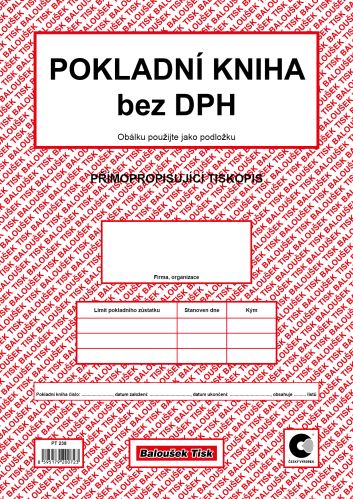 Pokladní kniha bez DPH A4