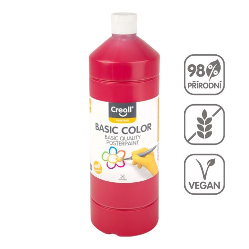 CREALL Temperová barva, 500 ml - tmavě červená