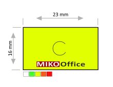 Etikety cenové MOTEX 23 x 16 mm - žluté signální