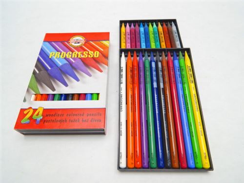 KOH-I-NOOR Pastelky sada 8756/24 PROGRESSO dlouhé - 24 barev