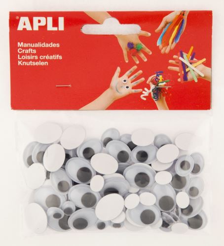 APLI MOVING EYES - oči oválné, samolepicí [100 ks ]