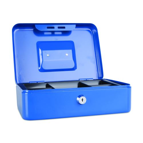 DONAU Přenosná příruční pokladna 25x18x9 cm - modrá (1)