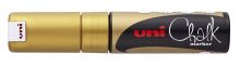 UNI PWE-8K Chalk Marker Křídový popisovač 8 mm - zlatý