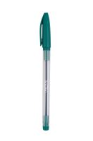 SPOKO Kuličkové pero jednorázové 0,5 mm, zelená náplň - zelené