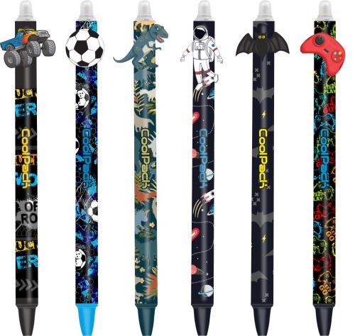 COLORINO Gumovatelné pero COOL PACK BOYS 0,5 mm -  modrá náplň - mix barev