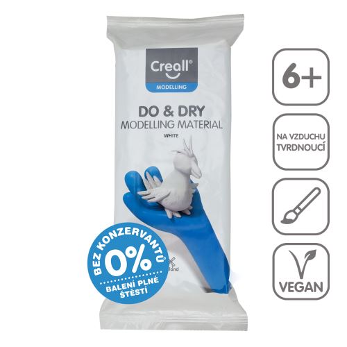 CREALL samotvrdnoucí modelovací hmota DO&DRY hypoalergenní, 1000 g, bílá (1)