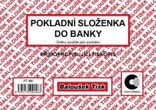 Pokladní složenka do banky A6