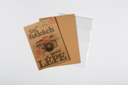 Přáníčko BeBechy - A6 - recyklovaný papír - Fotka
