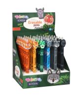 COLORINO Gumovatelné pero Divoká zvířata 0,5 mm -  modrá náplň - mix barev (1)