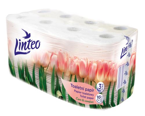 LINTEO - Toaletní papír 15 m [16 ks] - 3 vrstvý - bílý
