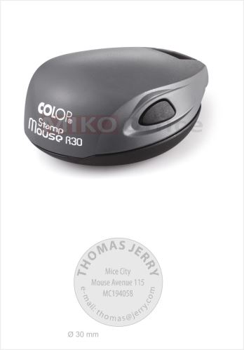 COLOP Stamp Mouse R 30 - barva indigo - otisk pr. 30 mm - varianty