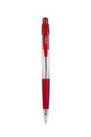 SPOKO Kuličkové pero průhledné 0,5 mm, červená náplň - červené