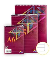 Spirálový blok A6 16054/2, bezdřevý - linkovaný