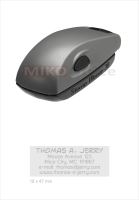 COLOP Stamp Mouse 30 - barva šedá - otisk 18 x 47 mm - polštářek černý