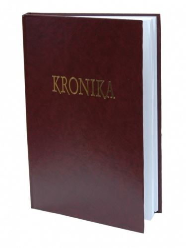 Kronika A4 [200 listů], papír bílý 110g/m2, imitace kůže - bordó