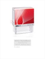 COLOP Printer 20 - bílé - kompletní razítko - polštářek červený