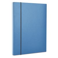OFFICE Products Box na spisy s klopou a gumičkou PP, A4, hřbet 40 mm - modrý