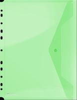DONAU Obálka s drukem PP, A4, euroděrování - průhledná zelená