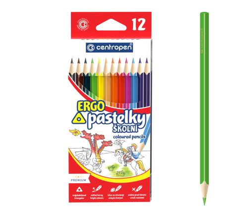 Pastelky CENTROPEN 9521 trojhranné 12 barev